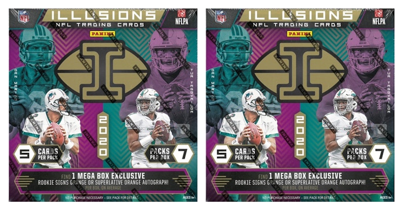 2020 Panini Illusions Football Mega Box 2x Lote